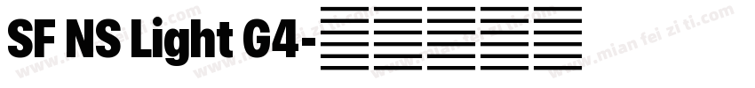 SF NS Light G4字体转换